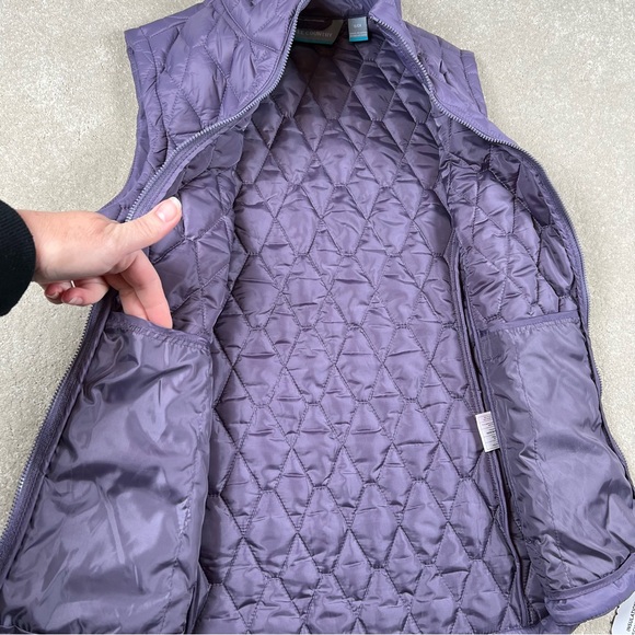 Lightweight Puffer Vest Quilted Purple NWT Zip Up Repreve Free Country Women's S - Picture 12 of 14